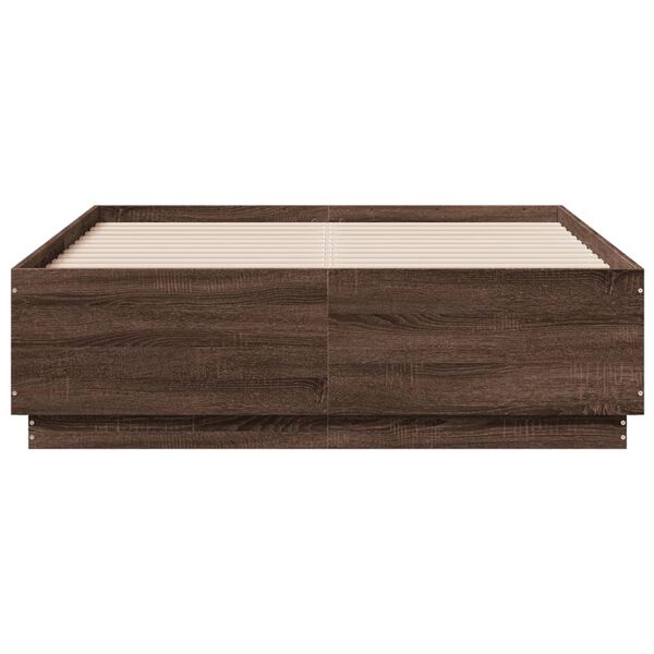 vidaXL Bed Frame without Mattress Brown Oak 120x190 cm Small Double