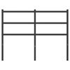 vidaXL Metal Headboard Black 120 cm