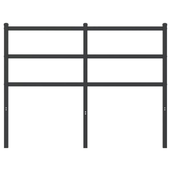 vidaXL Metal Headboard Black 120 cm