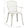 vidaXL 5 Piece Bistro Set Cast Aluminium White