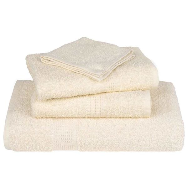 vidaXL Sauna Towels "FROGN" 4 pcs Cream 80x200 cm 360 gsm