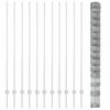 vidaXL Fence with Post Silver 1.6 x 25 m Steel