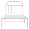 vidaXL Metal Bed Frame without Mattress with Headboard White 80x200cm