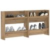 vidaXL Shoe Cabinet 2 pcs Artisan Oak 60 x 18 x 60 cm Engineered Wood