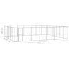 vidaXL Outdoor Dog Kennel Galvanised Steel 50.82 m&sup2;