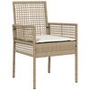 vidaXL Garden Chair 2 pcs Beige 53 x 60 x 85cm Poly Rattan