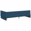 vidaXL Corner Bed Frame with Headboard Blue 90 cm x 190 cm Velvet