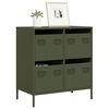 vidaXL Sideboard Olive Green 68x39x73.5 cm Cold-rolled Steel