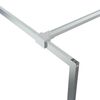 vidaXL Walk-in Shower Wall Silver 90x195 cm Clear ESG Glass