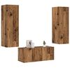 vidaXL Wall Mounted TV cabinets 3 pcs Old Wood Engineered Wood