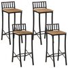 vidaXL Bar Chairs 4 pcs Solid Rough Wood Mango
