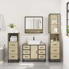 vidaXL 4&nbsp;Piece Bathroom Furniture Set&nbsp;Sonoma Oak Engineered Wood