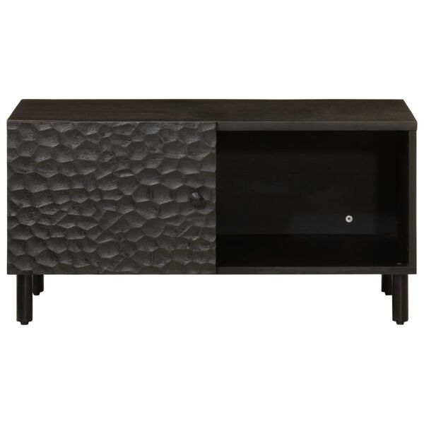 vidaXL Coffee Table Black 80x50x40 cm Solid Wood Mango