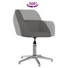 vidaXL Swivel Office Chair Light Grey Fabric