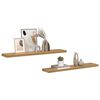 vidaXL Wall Shelf 2 pcs Brown 120 x 23.5 x 4 cm Engineered Wood
