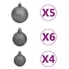 vidaXL Artificial Pre-lit Christmas Tree with Ball Set Gold 120 cm PET