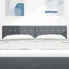 vidaXL LED Headboard with LED Strip Lights Dark Grey 160 cm Polyester