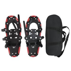 vidaXL 3 in 1 Snowshoes Red and Black 53.5 x 21 cm Aluminum and HDPE