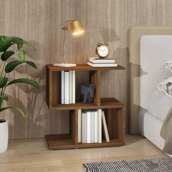 vidaXL Bedside Cabinet Brown Oak 50x30x51.5 cm Engineered Wood