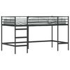 vidaXL Kids'Loft Bed Frame Plain Black 107 x 203 cm Steel