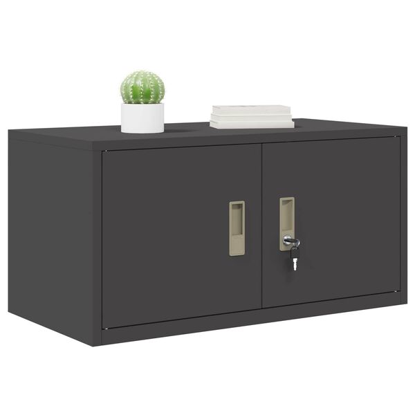 vidaXL Storage Cabinet Black 80 x 40 x 40 cm Steel
