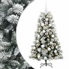 vidaXL Artificial Hinged Christmas Tree with Baubles 150 cm 150 LEDs