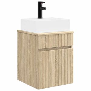 vidaXL Wall-mounted Sink Vanity Sonoma Oak 39 x 41 x 62.5 cm