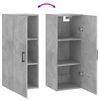 vidaXL Wall Mounted Cabinet Concrete Grey 34.5x34x90 cm
