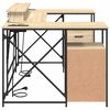 vidaXL Desk with Drawer Sonoma Oak 182 x 101 x 87.5 cm Engineered Wood