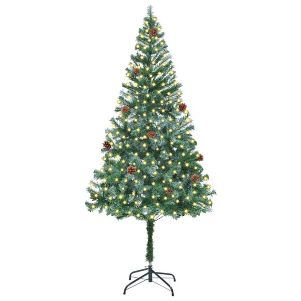 vidaXL Artificial Christmas Tree with Stand Green 180 cm PVC and Steel