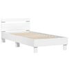 vidaXL Bed Frame without Mattress with LED Lights White 90x190 cm Single