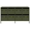 vidaXL Sideboard Olive Green 135x39x73.5 cm Cold-rolled Steel