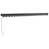 vidaXL Retractable Awning Anthracite 5x3 m Fabric and Aluminium