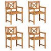 vidaXL Garden Chairs 4 pcs Natural Solid Acacia Wood