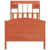 vidaXL Bookcase Bed without Mattress Wax Brown 100x200cm Solid Wood Pine