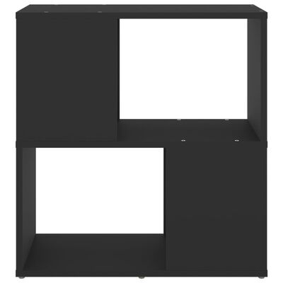 vidaXL Book Cabinet Black 60x24x63 cm Engineered Wood