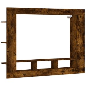 vidaXL TV Cabinet Smoked Oak 152x22x113 cm Engineered Wood