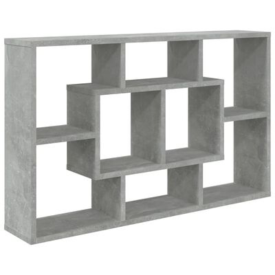 vidaXL Wall Shelf Concrete Grey 85x16x52.5 cm Engineered Wood