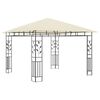 vidaXL Gazebo with Mosquito Net&LED String Lights 3x3x2.73 m Cream