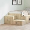 vidaXL Storage Cabinet 2 pcs Sonoma Oak 127 x 41 x 40 cm
