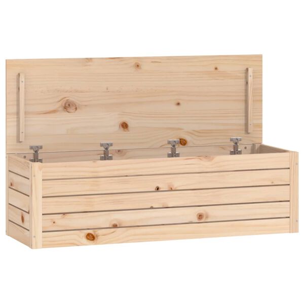 vidaXL Storage Box 109x36.5x33 cm Solid Wood Pine
