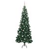 vidaXL Corner Artificial Christmas Tree Green 240 cm PVC and Metal