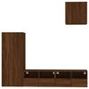 vidaXL 4 Piece TV Wall Units Brown Oak Engineered Wood