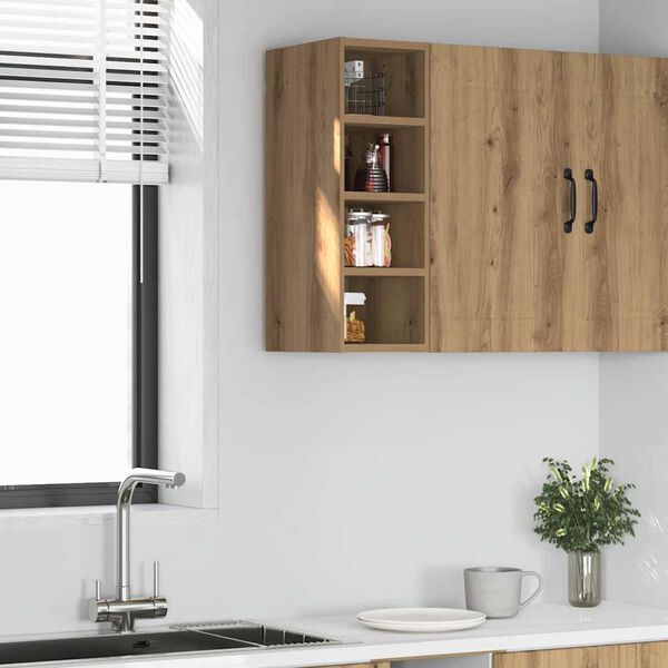 vidaXL Hanging Cabinet Riga Artisan Oak 20x29.5x60 cm Engineered Wood