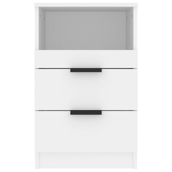 vidaXL Bedside Cabinets 2 pcs White Engineered Wood