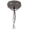 vidaXL Industrial Hanging Lamp Grey Round 50 cm E27 Solid Mango Wood