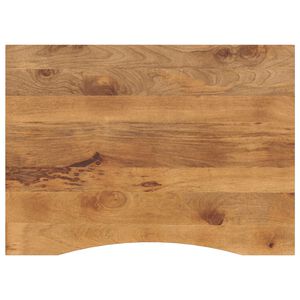 vidaXL Desk Top with Curve 110x80x2.5 cm Solid Wood Rough Mango