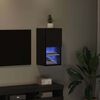 vidaXL Wall-mounted TV Cabinet Black Oak 30.5 x 30 x 60 cm