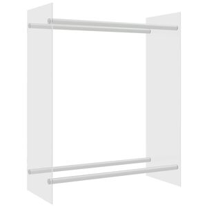 vidaXL Firewood Rack Transparent 80x35x100 cm Tempered Glass