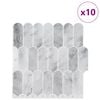 vidaXL Decorative Stickers 10 pcs Grey Marble 30 x 30 x 0.8 cm